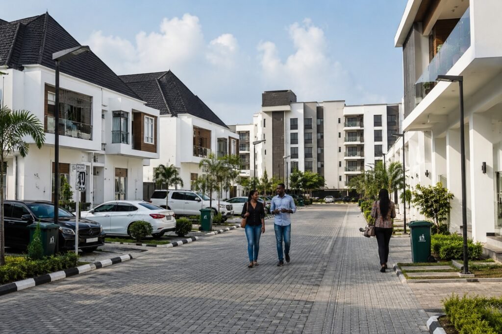 Yaba residential street showing high-yield rental properties in Lagos